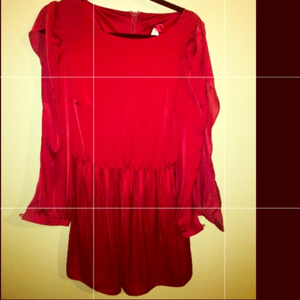 SATIN SCARLET DRESS